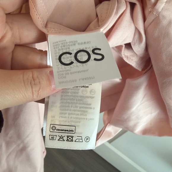 COS Light Pink Long Sleeve Shirt Dress - Picture 5 of 6